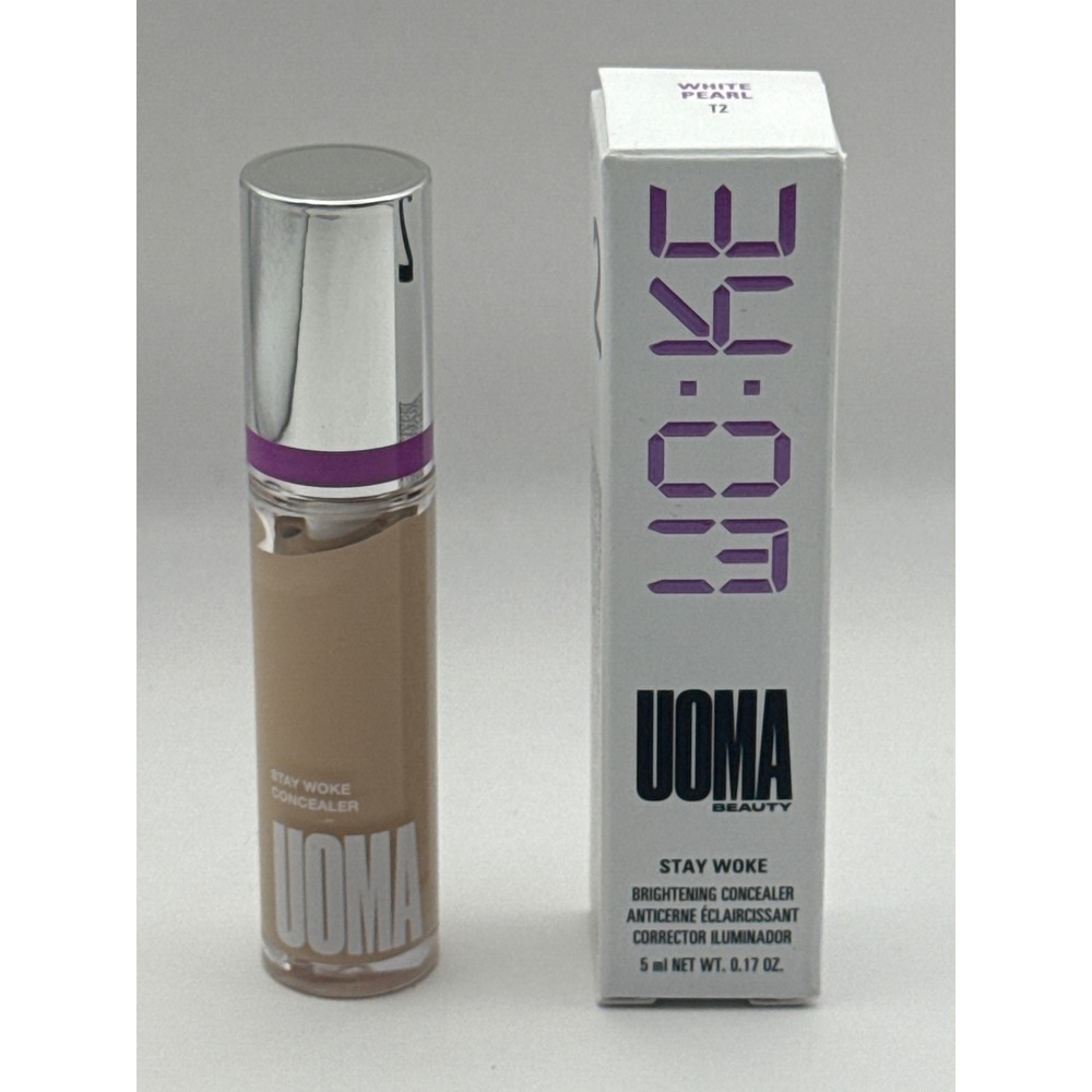 UOMA Beauty Stay Woke‎ Brightening Concealer White Pearl T2 02 017 oz BNIB
